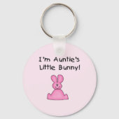 ピンクの叔母さんのバニーTシャツとギフト キーホルダー (正面)