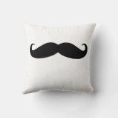 ピンクの口ひげの黒の口ひげのユーモアは最近結婚します クッション (裏面)