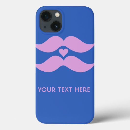 ピンクの口ひげカスタムのカラーケース Case-Mate iPhoneケース (裏面)