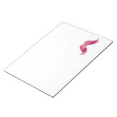 ピンクの口ひげ絞り染め水の色の口ひげデザイン ノートパッド (アングル)