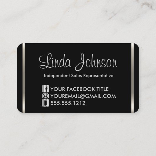 ピンクの口紅と化粧 名刺 (裏面)