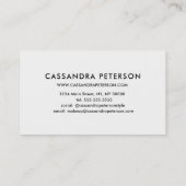 ピンクの口紅のプリントのメーキャップアーティストのミニマリスト 名刺 (裏面)