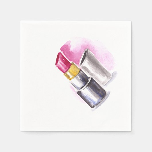 ピンクの口紅 スタンダードカクテルナプキン (正面)