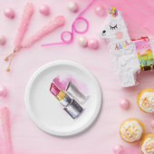 ピンクの口紅 ペーパープレート (パーティー)