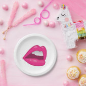 ピンクの口 ペーパープレート (パーティー)