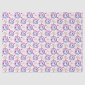 ピンクの可愛いうさぎユニコーン 薄葉紙 (正面)