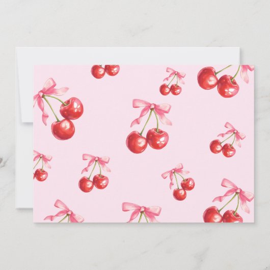 ピンクの可愛いさくらちゃんの誕生日写真感謝カード サンキューカード (裏面)