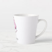 ピンクの可愛いアイススケートのクリスマス カフェラテマグ (右)