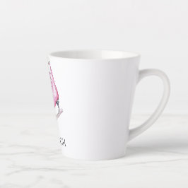 ピンクの可愛いアイススケートのクリスマス カフェラテマグ