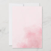 ピンクの可愛いウサギのベイビーシャワー 招待状 (裏面)