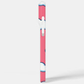 ピンクの可愛いキャラクター雲パターン Case-Mate iPhoneケース (裏面 / 左)