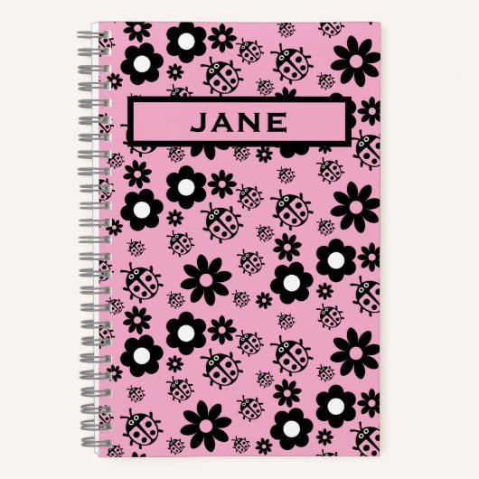 ピンクの可愛いサソリの幼児 ノートブック (正面)