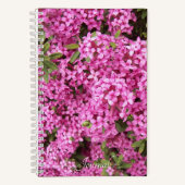 ピンクの可愛いダフネの花 ノートブック (正面)