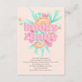 ピンクの可愛いフローラ書ガーリー書ベビー エンクロージャーカード (正面)