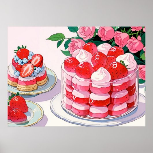 ピンクの可愛いポスター ポスター (正面)