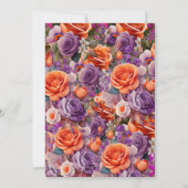 ピンクの可愛い新婦のヘンディ・インドの結婚式 招待状 (裏面)