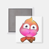 ピンクの可愛い火 マグネット (正面/裏面)