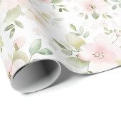 ピンクの可愛い花 誕生日 ラッピングペーパー (ロールコーナー)