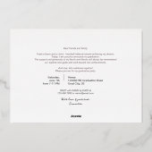 ピンクの台本写真大千年記念卒業 箔招待状 (裏面)