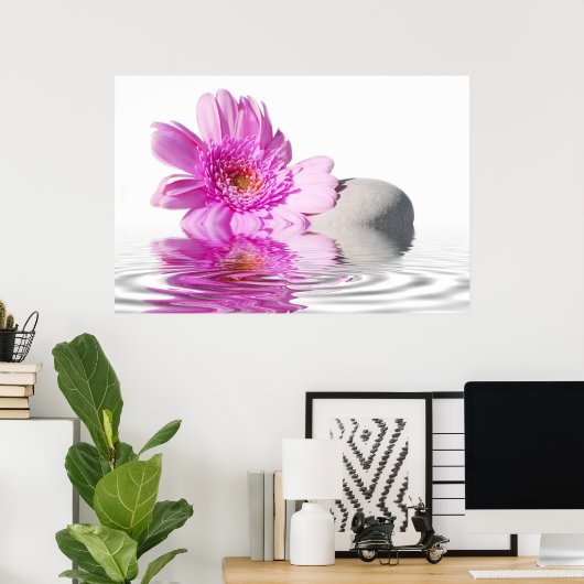 ピンクの台紙 ポスター (ホームオフィス)