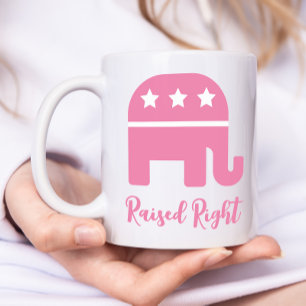 ピンクの右上共和党 コーヒーマグカップ