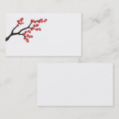 ピンクの名刺の桜の枝デザイン 名刺 (正面/裏面)