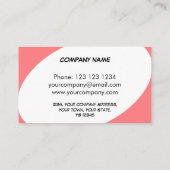 ピンクの名刺を眩まして下さい 名刺 (裏面)