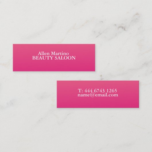ピンクの名刺 スキニー名刺 (正面/裏面)