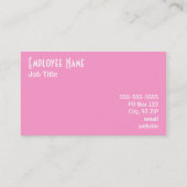 ピンクの名刺 名刺 (裏面)