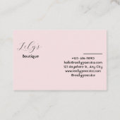 ピンクの名刺 名刺 (裏面)