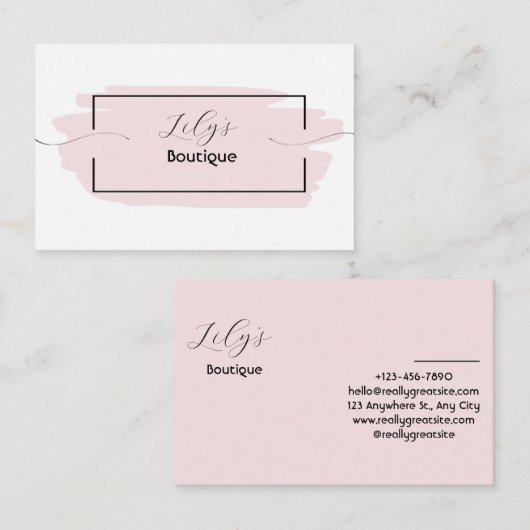 ピンクの名刺 名刺 (正面/裏面)