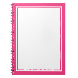 ピンクの名前のイニシャル ノートブック