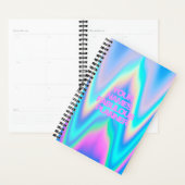 ピンクの名前のネオンホログラフィックユニコーン プランナー手帳 (ディスプレー)