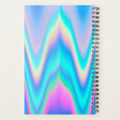 ピンクの名前のネオンホログラフィックユニコーン プランナー手帳 (裏面)