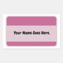 ピンクの名前タグ