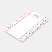 ピンクの唇とのタイトルと名カスタム前でメイクアップ ポストイット (アングル)