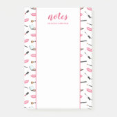 ピンクの唇とのタイトルと名カスタム前でメイクアップ ポストイット (正面)