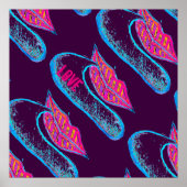 ピンクの唇と言葉のバロンまたは舌 ポスター (正面)