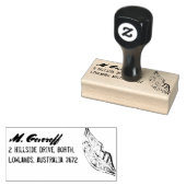 ピンクの唇と言葉のバロンまたは舌 ラバースタンプ (押印)