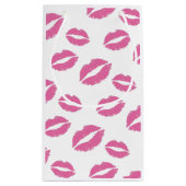 ピンクの唇のキスのメーキャップアーティストの美容院 スモールペーパーバッグ (裏面)