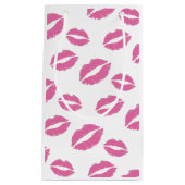 ピンクの唇のキスのメーキャップアーティストの美容院 スモールペーパーバッグ (正面)