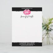 ピンクの唇のキスを販売する口紅のディストリビューター レターヘッド (スタンド正面)