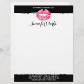 ピンクの唇のキスを販売する口紅のディストリビューター レターヘッド (正面/裏面)