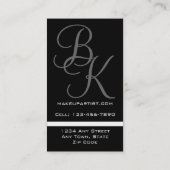 ピンクの唇のメーキャップアーティストのモノグラム 名刺