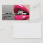 ピンクの唇の名刺 名刺 (正面/裏面)