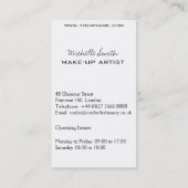 ピンクの唇の女性メイクアップアーティストの名刺デザイン 名刺 (裏面)