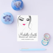 ピンクの唇顔長い点滅Lash Lash Extensions チラシ (シングル)