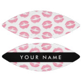 ピンクの唇，キス，口紅，あなたの名前，パーソナライズ アメリカンフットボール (パネル)