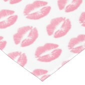 ピンクの唇，キス，口紅，あなたの名前，パーソナライズ テーブルクロス (アングル)