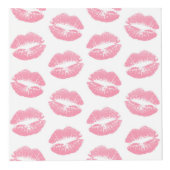 ピンクの唇，キス，口紅，あなたの名前，パーソナライズ フォトキューブ (右)